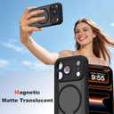 2 x Compatible with iPhone 17 Pro Case 6.3" [Compatible with Mag-Safe][Camera Control Button][Camera Protection] Military Grade Shockproof Translucent Magnetic iPhone 17 Pro Phone Case, Black