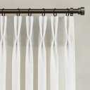 Pinch Pleated Linen Curtains 90 Inches Long for Living Dining Room Bedroom 2 Panel Set Beige White Cream Pinch Pleat Curtain 90 Inch Neutral Boho Floor to Ceiling Curtains Semi Sheer Linen Drapes, 40"W x 90"L (Pack of 2), Beige White