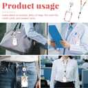 3 x ID Badge Holder with Lanyard - Retractable Badge Reel & Detachable Neck Strap for Nurses, Teachers, Students & Office Staff - Vertical ID Holder with Teacher Lanyard (White)