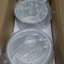 Soup Bowls with Handle and Vented Lid, 35oz Large Wide Ceramic Soup Mugs, Soup Cups for Ramen, Oatmeal, Pastas, Cereals, Set of 2, Microwave Safe (White)