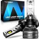 NOVSIGHT Fog Light Bulbs - 70000LM Ultra Bright // Fog Bulb, 100,000+ Hours Lifespan, Automotive High/Low Beam LED Bulb With Cooling Fan, 6500K White, IP68 Waterproof, Pack of 2