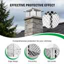 ATSARIUM Stainless Steel Chimney Cap, Fireplace Chimney Flue Cover with Adjustable Metal Strips & Bolts Screws, Heavy Duty Chimney Top Cap for Fireplace & Stove Flue Protection (13" x 13")