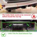 Rear Bumper Diffuser 3Pcs for Jeep Grand Cherokee SRT 2014 2015 2016 2017 2018 2019 2020 2021 Rear Lower Bumper Lip Diffuser Spoiler (Glossy Black)