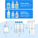 2 Pack Automatic Soap Dispensers,12.8oz/380ml USB Touchless Automatic Foaming Soap Dispenser,Rechargeabled Wall Mounted Smart Soap Dispenser for Bathroom Kitchen Dish Soap