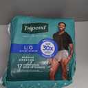 Depend Fresh Protection Adult Diapers, Incontinence Underwear for Men, Disposable, Maximum, Large, Grey, 17 Count