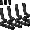 4"×65ft Spliceable Extra Expandable Landscaping Drain Pipe, 4 Flexible Corrugated Downspout Drain Pipes with 3 Connectors Black for Outdoor Gutter Extension, Pond Pump, Rainwater Drainage