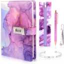 Girls Diary with Lock Kit, Gifts for Girls Age 8-12, Birthday Gifts for Girls Journals Set with Pen Pencil Case Bookmark, Kids Notebook Locking Secret Diary for Girls 8 9 10 11 12 Years Tweens Teens