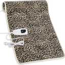 Deepsoon Heating Pad,Electric Heating Pads for Back,Neck,Moist Heating Pad for Abdomen Shoulder Knee Legs,Dry/Moist Heat&Auto Shut Off,Mother's Day Birthday for Men and Women,Leopard Print,33x17 Inch
