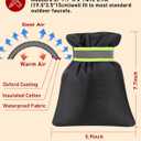 Outdoor Faucet Covers for Winter 3 Pack, Thickened Insulated Pipe Covers for Outside, Yard Maintenance Must Haves Reusable Waterproof Pipe Insulation Foam Tube, 7.7" H x 5.9" W, BlackReflective