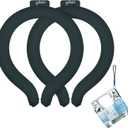 2PCS Neck CoolingTube with Insulated Bag, Reusable Neck Coolers Wearable Body Cooling Products for Hot Weather in Summer