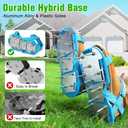 Lawn Aerator Shoes for Grass - Pre-Assembled Grass Aerator Shoes for Lawn - Soil Yard Aerator Tool for Aerating Patio Garden, Blue, Small Size