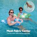 SLOOSH 2 Packs Hammock Pool Floats Adults, 4-in-1 Multi-Purpose Inflatable Pool Floats PVC Water Hammock Lounge Floaties
