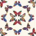 RoomMates RMK12701PLW EttaVee Cream Multi Papillon Peel and Stick Wallpaper