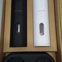 LARS NYSM Electric Salt and Pepper Grinder Set, USB Rechargeable, Automatic Salt and Pepper Mills, Spice Shakers Refillable with LED Light, Adjustable Coarseness, Ceramic Grinder (Black/White)