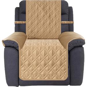 Ameritex Waterproof Nonslip Recliner Cover Stay in Place, Dog Chair Cover Furniture Protector, Ideal Recliner Slipcovers for Pets and Kids (Sand, 23")