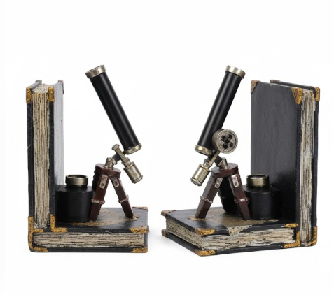 ISOTO Shelf Book Ends, Heavy Vintage Storage Hipster Office Study CDs DVDs Travel Exploration Gifts Decoration Organiser