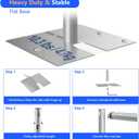 HYJ-INC Pipe and Drap Backdrop Stand Kit ,10x 10ft Heavy Duty Adjustable Frame Backdrop Stand with Flat Base,Carry bag for Event, Birthday Party, displays and Wedding Decoration