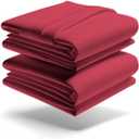 Mezzati Brushed Microfiber Waterbed Sheet Set - Ultra Soft and Lightweight for Ultimate Sleep Comfort, Wrinkle Free and Color Fade Resistant (Burgundy, Queen Attached)