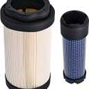 Primary Air Filter and Secondary Air Filter Fit for John Deere 1023E 1025R 1026R 2025R 2026R 2400 2550 2700 2750Replace#LVU34503 LVU34504