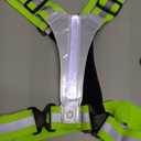 Zacro LED Reflective Vest Running Gear, 5 Lights Colors High Visibility Reflective Running Gear Rechargeable Light Up Running Vest for Walking Running Cycling, Adjustable for Men Women Kids (Bright Green)