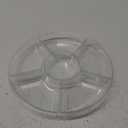 Plasticpro 6 Sectional Round Plastic Serving Tray/Platters Clear Pack of 2