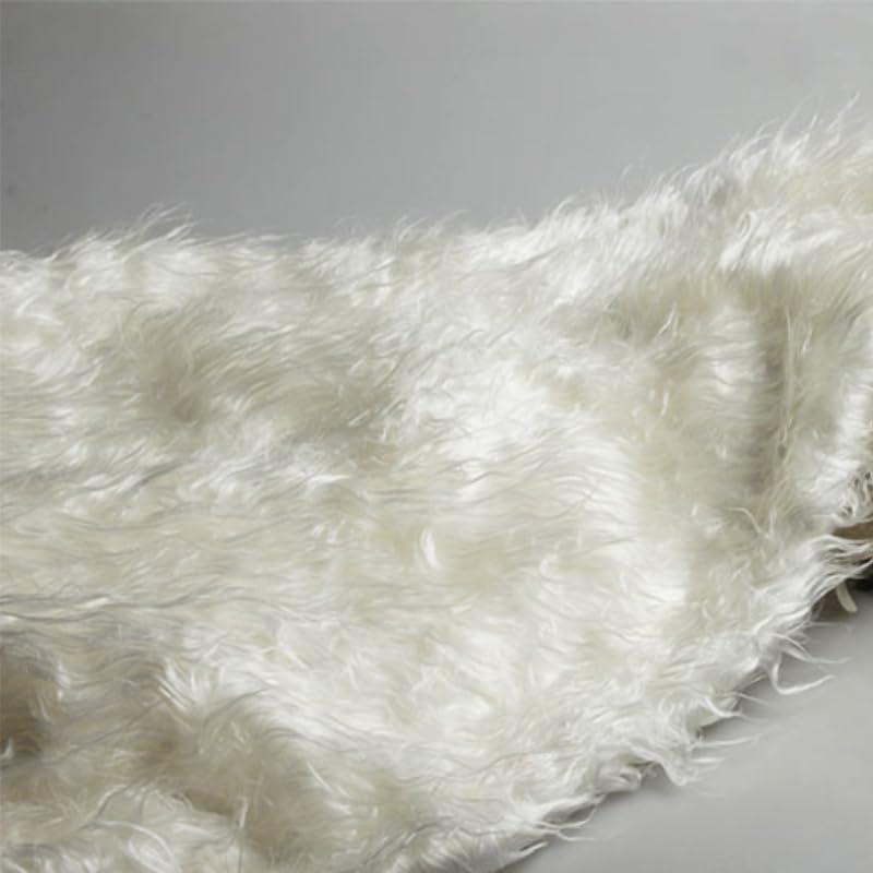 63 inches Wide Fall into Water Plush Fabric,Used for Performance Costumes, Animal Fur Costumes White