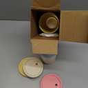 Grow Forward Bamboo Kids Cups with Lids and Straws - 10oz Drinking Cups for Kids with Childproof Twist Lids & Silicone Straws - Eco Friendly, BPA Free, Non Toxic & Dishwasher Safe - Paradise