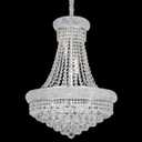 Chrome Crystal Chandeliers for Dining Room，12-Lights D22 Inch