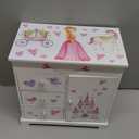 Jewelkeeper Jewelry Box for Girls with 3 Drawers - Musical Princess Jewelry Box with Spinning Doll and Dance of The Sugar Plum Fairy Tune - Appreciated Gifts for Kids - 9.5 x 7.75 x 9.5 Inches (White)