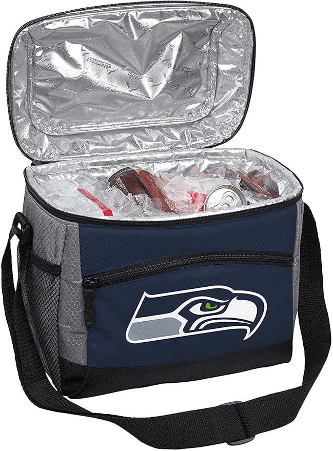 Rawlings NFL Soft Sided Insulated Cooler Bag/ Lunch Box, 12-Can Capacity, Seattle Seahawks, Navy