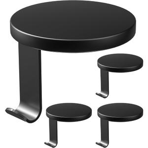 Stocking Holders for Mantle - Set 4, Round Metal - Christmas Stocking Holder, Heavy Duty Stocking Hangers with Non-Slip Protective Pad, Stocking Hangers for Mantel | TV Stand | Staircase | Dresser