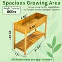 Premium Fir Wooden Raised Garden Bed with Four Legs for Backyard and Balcony Gardening,Suitable for Indoor and Outdoor use,Bottom with Storage Rack,35.04''13''29.92''