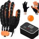 Rehabilitation Robot Gloves, Finger Exerciser for Stroke Recovery Hand Glove Equipment Hand Function Rehabilitation (Orange Right Hand XL)