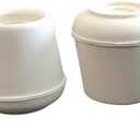 Shepherd 4 Pack Non-Slip Round Rubber Leg Tip Protectors - 1" Inner Diameter for Chairs, Stools & Tables - Reduce Noise & Prevent Scratches  White