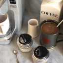 Jarware Spice Lids for Regular Mouth Mason Jars, Set of 2, Black and White