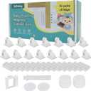 15 Pack Magnetic Cabinet Locks Baby Proofing - Safeasy Child Safety Latches for Cabinets, Drawers & Cupboards - Quick-Adhesive Installation (15 Locks + 2 Keys)