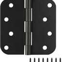Door Hinges for Interior Doors 9-Pack 4-inch x 4-inch  Rounded 5/8-inch Radius Steel Door Hinge  Oil Rubbed Bronze  Fits Standard Doors  Design House 191155