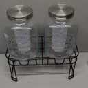 1 Gallon Glass Drink Dispensers For Parties 2PACK.Beverage Dispenser,Glass Drink Dispenser With Stand And Stainless Steel Spigot 100% Leakproof.Lemonade Dispenser With Ice Cylinder.Laundry Detergent