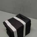 Aosric 30 Pack 4.5x2.5x6 Black Gift Bags Small Sturdy & Reusable Premium Gift Bags for Jewelry, Candles, Candy, Cosmetics, Boutique Gift, Party Favors, Weddings, Birthdays, Christmas and Holidays Black