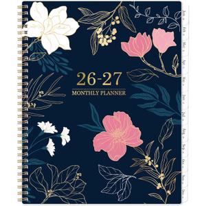 2026-2027 Monthly Planner/Calendar - Jan. 2026 - Dec. 2027, 9" x 11", Calendar Planner 2026-2027, 2 Year Monthly Planner, Tabs, 2-Size Pocket
