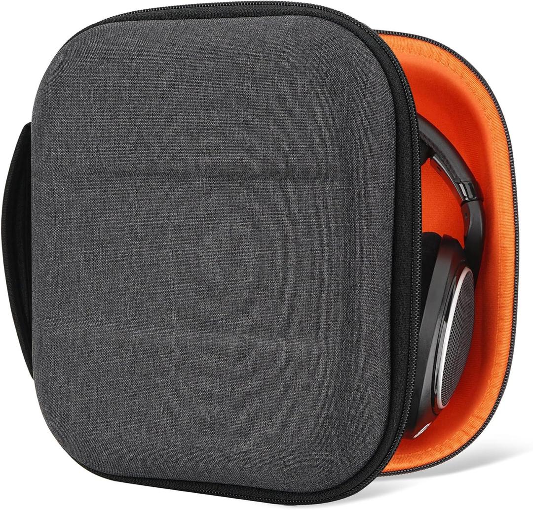 Geekria Shield Headphones Case Compatible with Sennheiser HD400PRO/HD 560S/HD598/HD 599SE/HD280PRO/HD 600, Replacement Hard Shell Travel Carrying Bag with Cable Storage (Dark Grey)