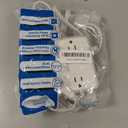 NTONPOWER 15 FT Flat Extension Cord with 8 Widely Outlets 3 USB Ports (1 USBC), 1080J Surge Protector Power Strip, White Desk Charging Station Dorm Room Essentials