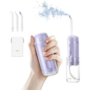 Water Flosser Travel Size - Portable Water Flosser Cordless for Teeth Gums Braces Cleaning, Oral Irrigator with 3 Modes, IPX7, Low Noise for Adult Kids, Mini Travel Essentials, A30 Pro Purple