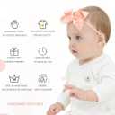 jollybows 40pcs 4inches Baby Girls Grosgrain Ribbon Hair Bows Headbands Nylon Elastic Hair Band Hair Accessories for Infants Newborn