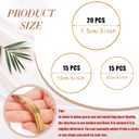 Zonon 50 Pcs Metal Rings for Crafts Gold Craft Rings Hoops Floral Macrame Hoops for DIY Crafts Macrame Dream Catcher Supplies Wedding Table Wreath Decor Wall Hanging (3In,6In,8In)