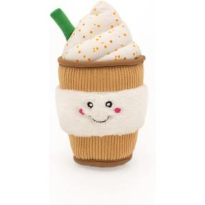 ZippyPaws NomNomz - Dog Squeaky Toys to Keep Them Busy, Funny Food Plush for Small, Medium, & Large Dogs, Cute Stuffed Puppy Toy, Pet Products, Gift for Dogs of All Breeds, Soft & Cuddly - Puppuccino