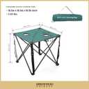 ARROWHEAD OUTDOOR 26 (66cm) Portable Camping Folding Table, 2 Cup Holders, Square, Carrying Case, Steel Frame, High-Grade 600D Canvas