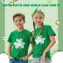 Kids St. Patrick's Day Shirt 2-7 Years Old Toddler Boys Girls Lucky Clover Tops Irish T-Shirts Shamrock Tee Outfits XL (Green)