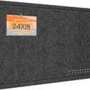 Lightomorrow Bulletin Board, 24x18 inches Decorative Felt Pin Board, Cork Board Alternative for Wall, Foldable Photo Board Self-Adhesive Vision Board Mood Board with 20 Pushpins-Dark Gray