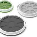 Tovolo Seal N Store Silicone Produce Saver for Fruits Vegetables Avocados Onions Air Tight Stretch Seal Reuseable Food Storage Pod Containers Hugs Cut Food Preventing Oxidation, Set of 3 Food Savers